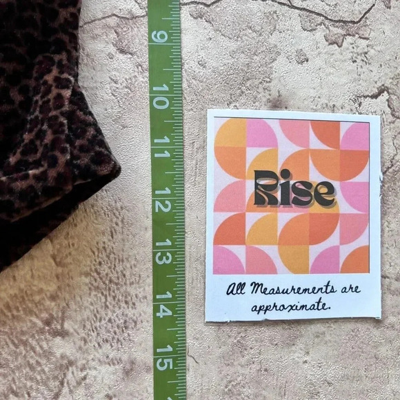 Jumping Joy Womens Leopard Velvet Velour Vintage Pull On Pant Leggings Sz S 90s - Picture 9 of 11